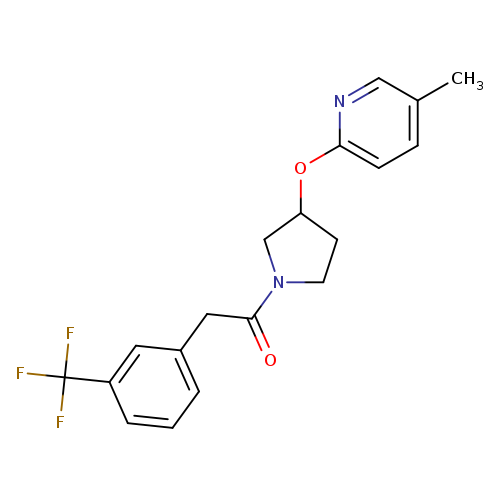 1-{3-[(5-methylpyridin-2-yl)oxy]pyrrolidin-1-yl}-2-[3-(trifluoromethyl)phenyl]ethan-1-one