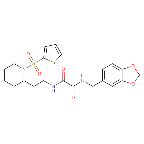 N-[(2H-1,3-benzodioxol-5-yl)methyl]-N'-{2-[1-(thiophene-2-sulfonyl)piperidin-2-yl]ethyl}ethanediamide