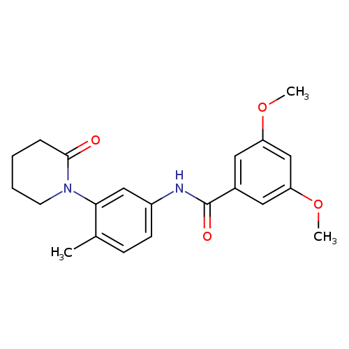 3,5-dimethoxy-N-[4-methyl-3-(2-oxopiperidin-1-yl)phenyl]benzamide