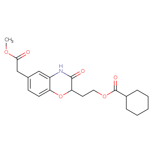 2-[6-(2-methoxy-2-oxoethyl)-3-oxo-3,4-dihydro-2H-1,4-benzoxazin-2-yl]ethyl cyclohexanecarboxylate