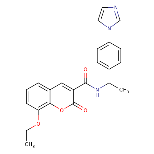 8-ethoxy-N-{1-[4-(1H-imidazol-1-yl)phenyl]ethyl}-2-oxo-2H-chromene-3-carboxamide