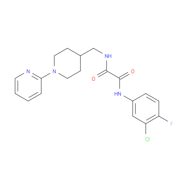 N'-(3-chloro-4-fluorophenyl)-N-{[1-(pyridin-2-yl)piperidin-4-yl]methyl}ethanediamide