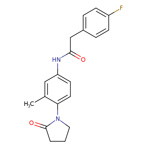 2-(4-fluorophenyl)-N-[3-methyl-4-(2-oxopyrrolidin-1-yl)phenyl]acetamide