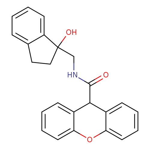 N-[(1-hydroxy-2,3-dihydro-1H-inden-1-yl)methyl]-9H-xanthene-9-carboxamide