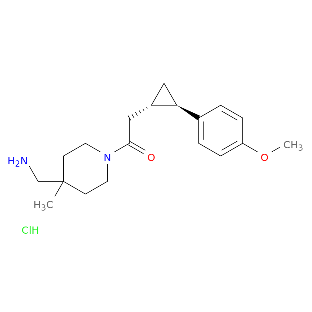rac-1-[4-(aminomethyl)-4-methylpiperidin-1-yl]-2-[(1R,2S)-2-(4-methoxyphenyl)cyclopropyl]ethan-1-one hydrochloride
