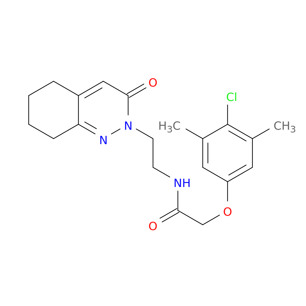 2-(4-chloro-3,5-dimethylphenoxy)-N-[2-(3-oxo-2,3,5,6,7,8-hexahydrocinnolin-2-yl)ethyl]acetamide