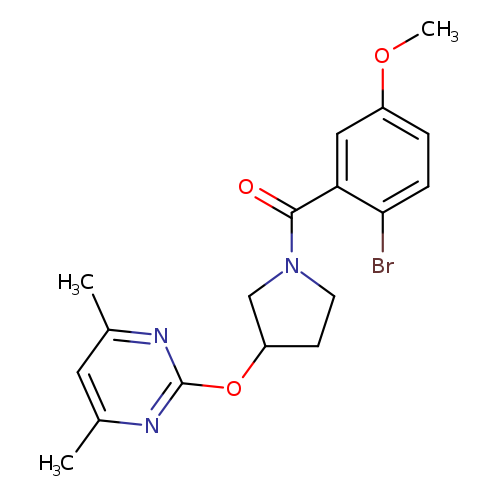 2-{[1-(2-bromo-5-methoxybenzoyl)pyrrolidin-3-yl]oxy}-4,6-dimethylpyrimidine