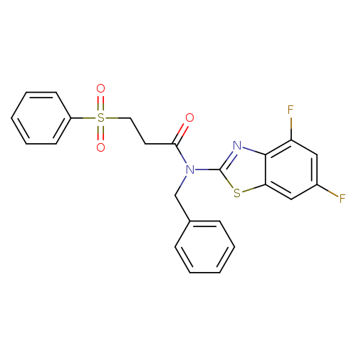 3-(benzenesulfonyl)-N-benzyl-N-(4,6-difluoro-1,3-benzothiazol-2-yl)propanamide