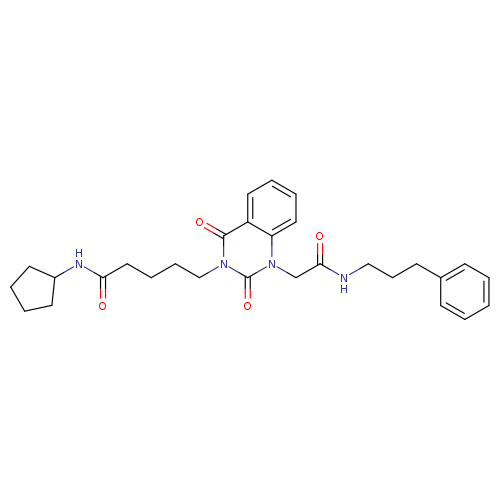 N-cyclopentyl-5-(2,4-dioxo-1-{[(3-phenylpropyl)carbamoyl]methyl}-1,2,3,4-tetrahydroquinazolin-3-yl)pentanamide
