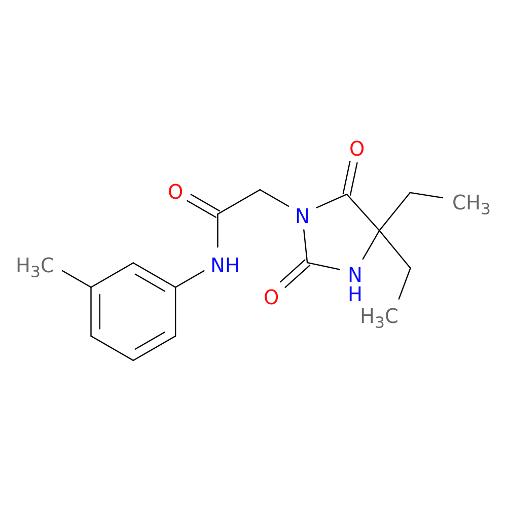 2-(4,4-diethyl-2,5-dioxoimidazolidin-1-yl)-N-(3-methylphenyl)acetamide