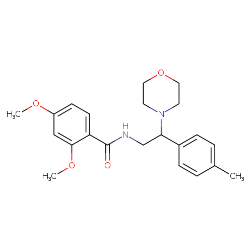 2,4-dimethoxy-N-[2-(4-methylphenyl)-2-(morpholin-4-yl)ethyl]benzamide
