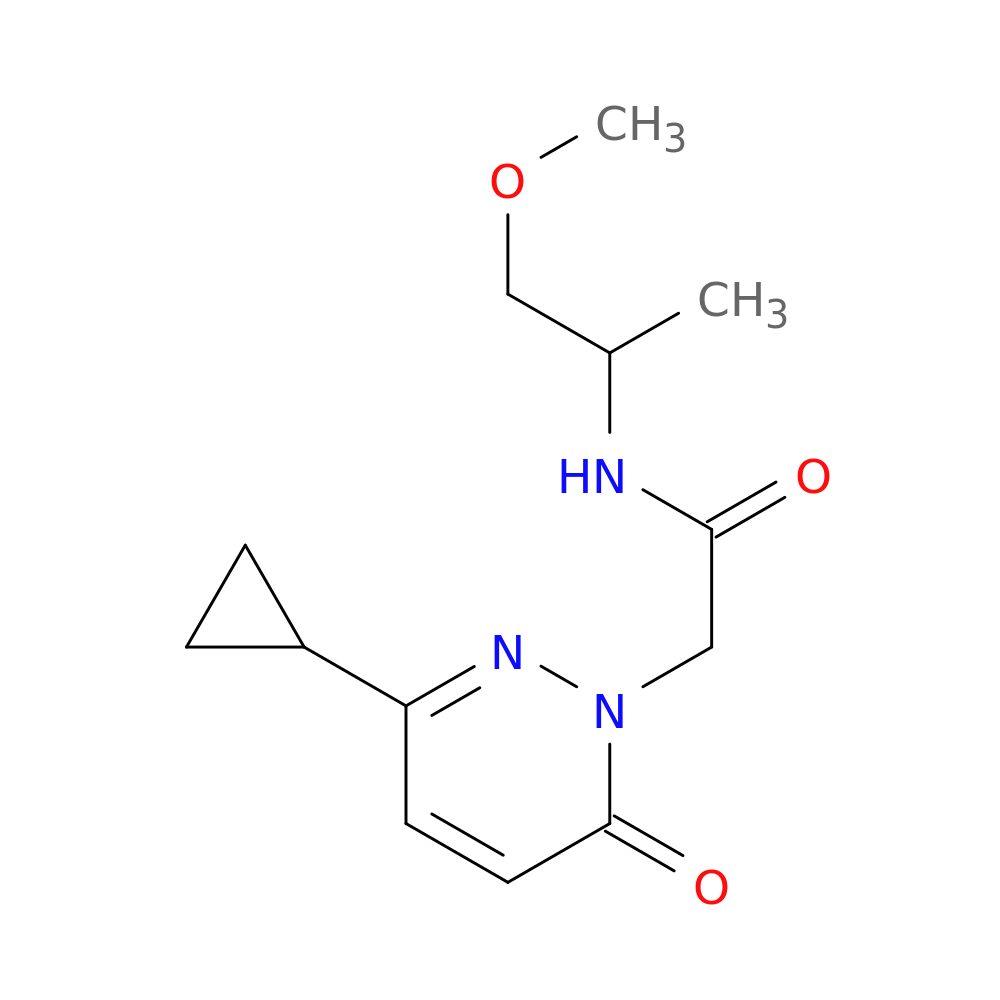 2-(3-cyclopropyl-6-oxo-1,6-dihydropyridazin-1-yl)-N-(1-methoxypropan-2-yl)acetamide