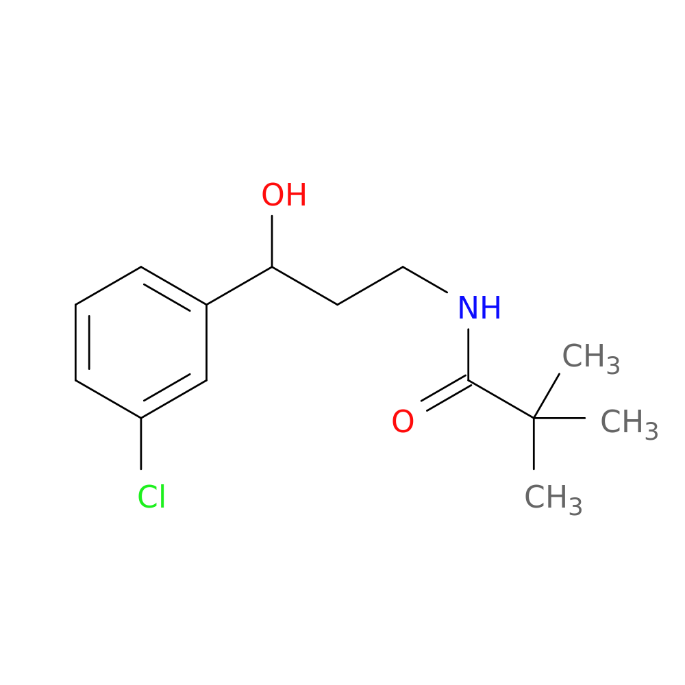 N-[3-(3-chlorophenyl)-3-hydroxypropyl]-2,2-dimethylpropanamide
