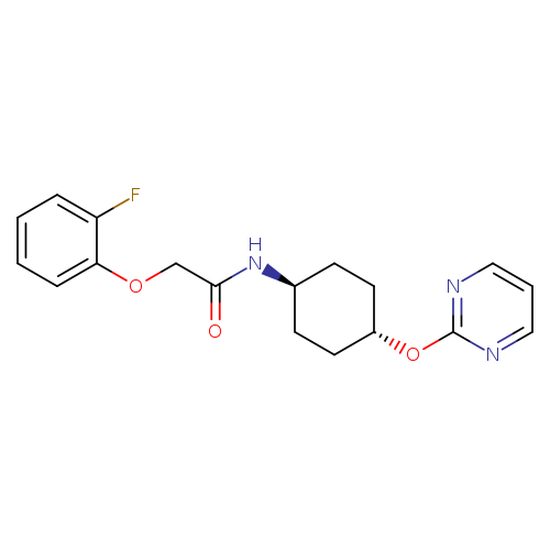 2-(2-fluorophenoxy)-N-[(1r,4r)-4-(pyrimidin-2-yloxy)cyclohexyl]acetamide