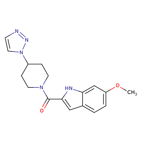 6-methoxy-2-[4-(1H-1,2,3-triazol-1-yl)piperidine-1-carbonyl]-1H-indole