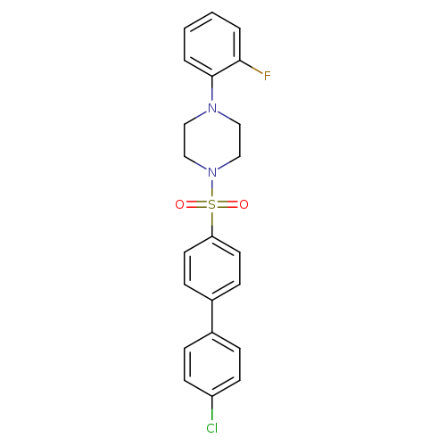 1-({4'-chloro-[1,1'-biphenyl]-4-yl}sulfonyl)-4-(2-fluorophenyl)piperazine