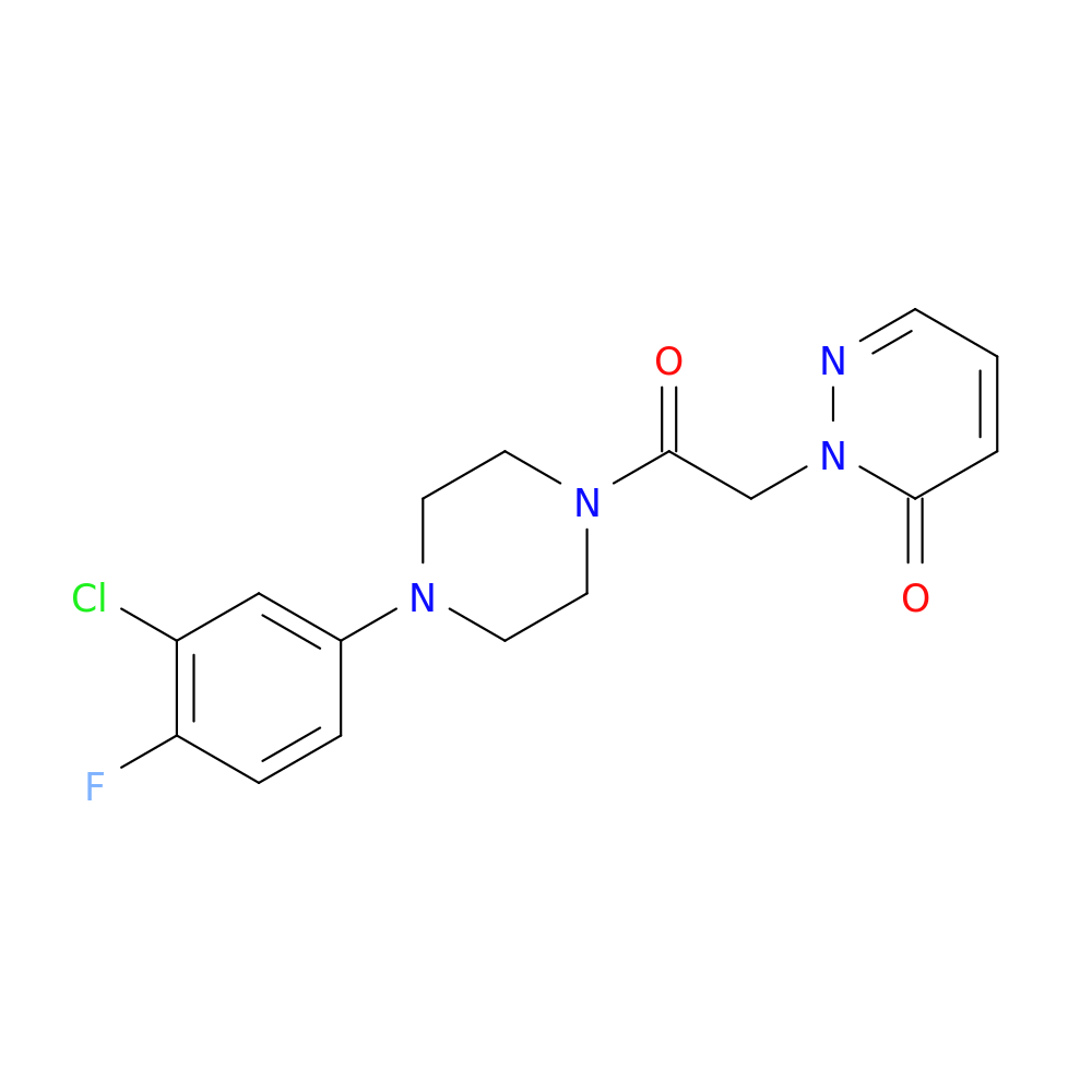 2-{2-[4-(3-chloro-4-fluorophenyl)piperazin-1-yl]-2-oxoethyl}-2,3-dihydropyridazin-3-one