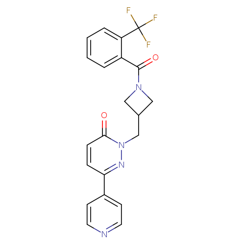 6-(pyridin-4-yl)-2-({1-[2-(trifluoromethyl)benzoyl]azetidin-3-yl}methyl)-2,3-dihydropyridazin-3-one