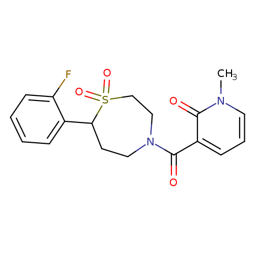 7-(2-fluorophenyl)-4-(1-methyl-2-oxo-1,2-dihydropyridine-3-carbonyl)-1lambda6,4-thiazepane-1,1-dione
