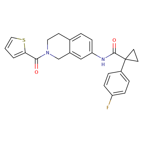 1-(4-fluorophenyl)-N-[2-(thiophene-2-carbonyl)-1,2,3,4-tetrahydroisoquinolin-7-yl]cyclopropane-1-carboxamide