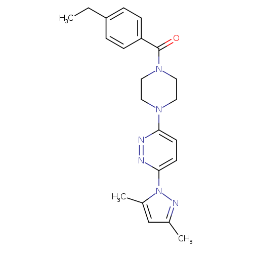 3-(3,5-dimethyl-1H-pyrazol-1-yl)-6-[4-(4-ethylbenzoyl)piperazin-1-yl]pyridazine