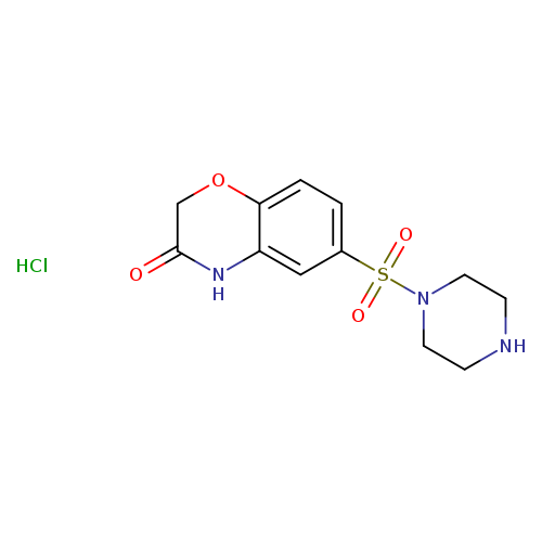 6-(piperazine-1-sulfonyl)-3,4-dihydro-2H-1,4-benzoxazin-3-one hydrochloride