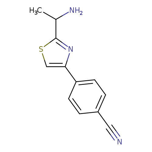 4-[2-(1-aminoethyl)-1,3-thiazol-4-yl]benzonitrile