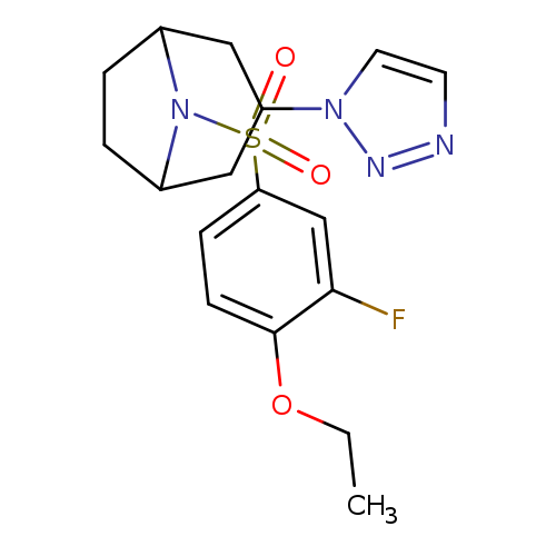 8-(4-ethoxy-3-fluorobenzenesulfonyl)-3-(1H-1,2,3-triazol-1-yl)-8-azabicyclo[3.2.1]octane