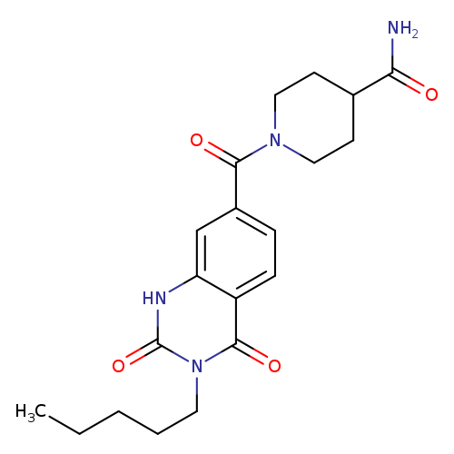 1-(2,4-dioxo-3-pentyl-1,2,3,4-tetrahydroquinazoline-7-carbonyl)piperidine-4-carboxamide