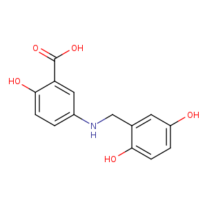 Benzoic acid, 5-[[(2,5-dihydroxyphenyl)methyl]amino]-2-hydroxy-