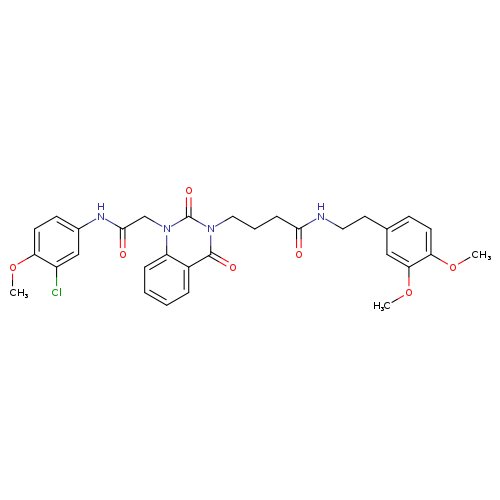 4-(1-{[(3-chloro-4-methoxyphenyl)carbamoyl]methyl}-2,4-dioxo-1,2,3,4-tetrahydroquinazolin-3-yl)-N-[2-(3,4-dimethoxyphenyl)ethyl]butanamide