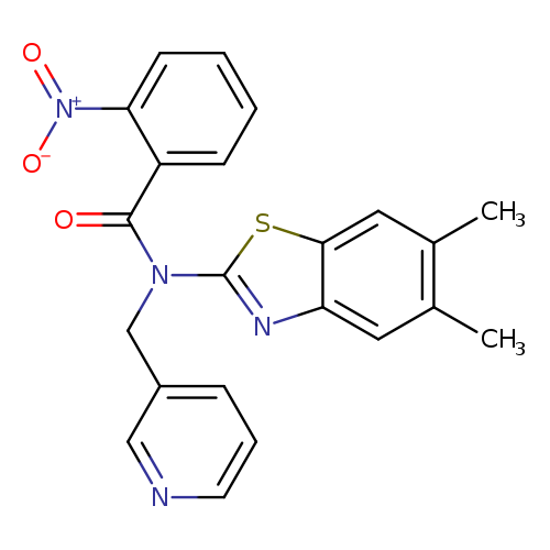 N-(5,6-dimethyl-1,3-benzothiazol-2-yl)-2-nitro-N-[(pyridin-3-yl)methyl]benzamide