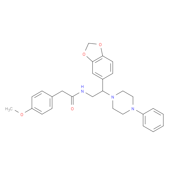 N-[2-(2H-1,3-benzodioxol-5-yl)-2-(4-phenylpiperazin-1-yl)ethyl]-2-(4-methoxyphenyl)acetamide