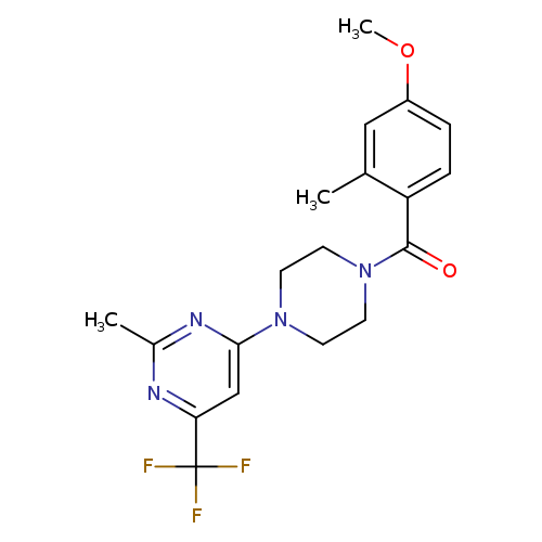 4-[4-(4-methoxy-2-methylbenzoyl)piperazin-1-yl]-2-methyl-6-(trifluoromethyl)pyrimidine