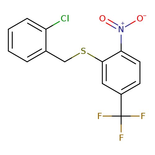 2-{[(2-chlorophenyl)methyl]sulfanyl}-1-nitro-4-(trifluoromethyl)benzene