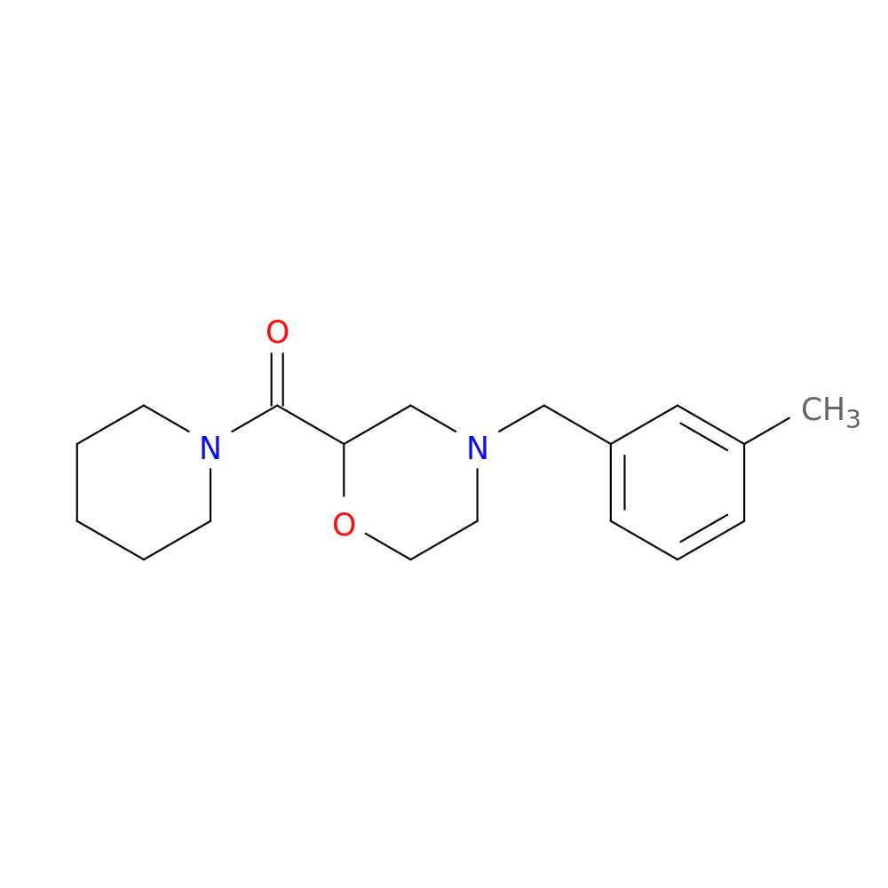 4-[(3-methylphenyl)methyl]-2-(piperidine-1-carbonyl)morpholine