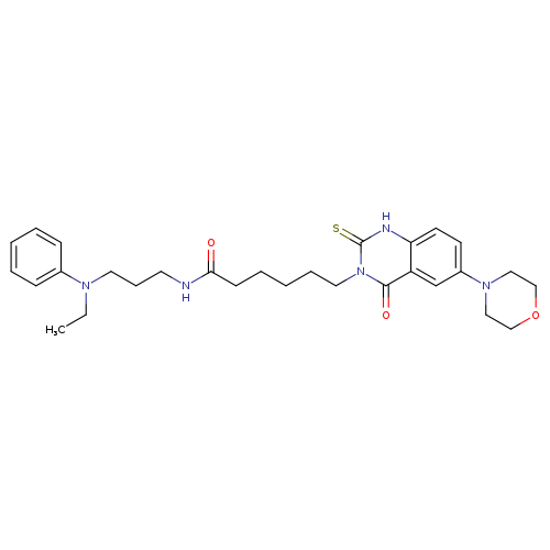 N-{3-[ethyl(phenyl)amino]propyl}-6-[6-(morpholin-4-yl)-4-oxo-2-sulfanylidene-1,2,3,4-tetrahydroquinazolin-3-yl]hexanamide