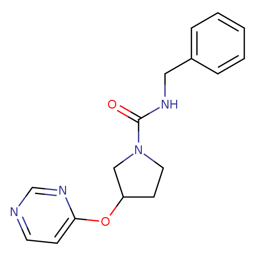 N-benzyl-3-(pyrimidin-4-yloxy)pyrrolidine-1-carboxamide