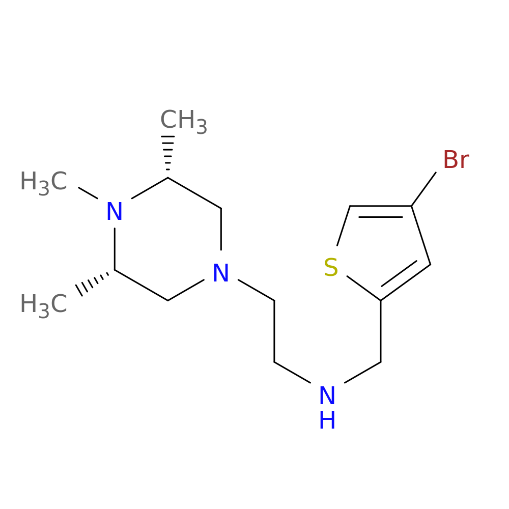 [(4-bromothiophen-2-yl)methyl]({2-[(3R,5S)-3,4,5-trimethylpiperazin-1-yl]ethyl})amine
