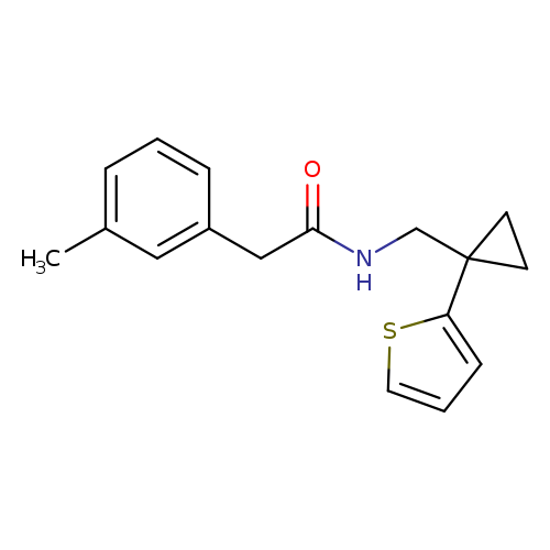 2-(3-methylphenyl)-N-{[1-(thiophen-2-yl)cyclopropyl]methyl}acetamide