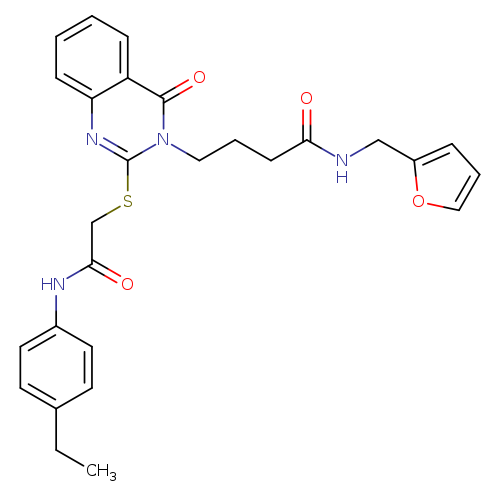 4-[2-({[(4-ethylphenyl)carbamoyl]methyl}sulfanyl)-4-oxo-3,4-dihydroquinazolin-3-yl]-N-[(furan-2-yl)methyl]butanamide