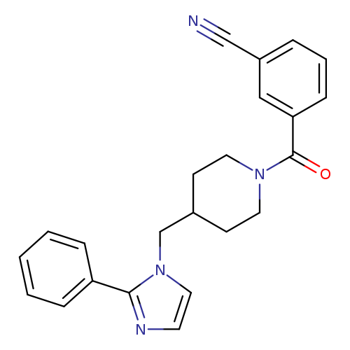 3-{4-[(2-phenyl-1H-imidazol-1-yl)methyl]piperidine-1-carbonyl}benzonitrile