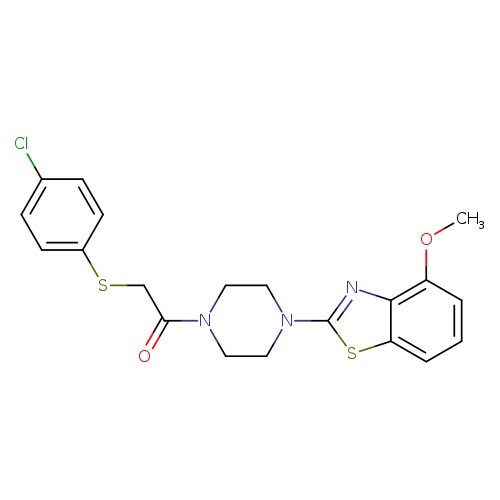 2-[(4-chlorophenyl)sulfanyl]-1-[4-(4-methoxy-1,3-benzothiazol-2-yl)piperazin-1-yl]ethan-1-one