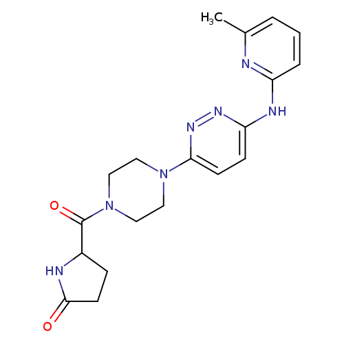5-(4-{6-[(6-methylpyridin-2-yl)amino]pyridazin-3-yl}piperazine-1-carbonyl)pyrrolidin-2-one