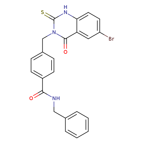 N-benzyl-4-[(6-bromo-4-oxo-2-sulfanylidene-1,2,3,4-tetrahydroquinazolin-3-yl)methyl]benzamide