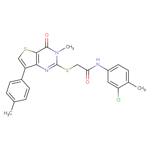N-(3-chloro-4-methylphenyl)-2-{[3-methyl-7-(4-methylphenyl)-4-oxo-3H,4H-thieno[3,2-d]pyrimidin-2-yl]sulfanyl}acetamide