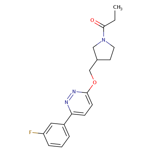 1-[3-({[6-(3-fluorophenyl)pyridazin-3-yl]oxy}methyl)pyrrolidin-1-yl]propan-1-one