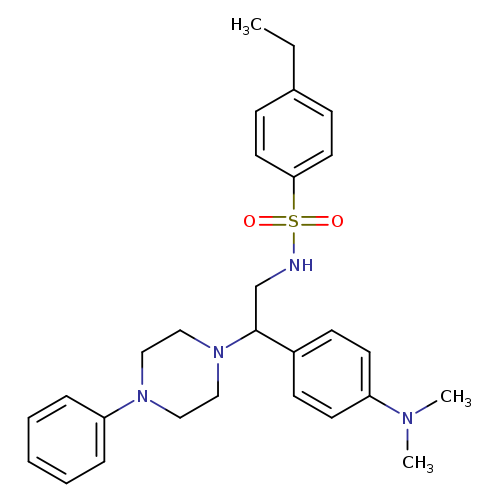 N-{2-[4-(dimethylamino)phenyl]-2-(4-phenylpiperazin-1-yl)ethyl}-4-ethylbenzene-1-sulfonamide