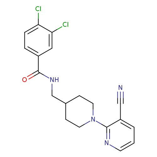3,4-dichloro-N-{[1-(3-cyanopyridin-2-yl)piperidin-4-yl]methyl}benzamide