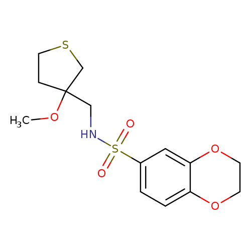 N-[(3-methoxythiolan-3-yl)methyl]-2,3-dihydro-1,4-benzodioxine-6-sulfonamide